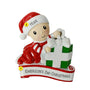 Baby's 2nd Christmas Personalized Ornament Gender neutral red and green coloring for a boy or girl