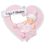 Baby's 1st Christmas Heart Ornament Pink