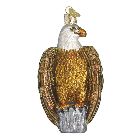 Glass Bald Eagle Ornament for Christmas Tree