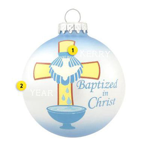 Baptized Ornament - Blue for Christmas Tree
