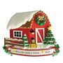 Christmas Decorated Red Barn OrnamentChristmas Decorated Red Barn Ornament