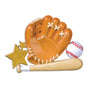 Baseball Glove, Bat, & Ball Ornament for Christmas Tree