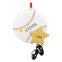 Baseball with Star Ornament for Christmas Tree