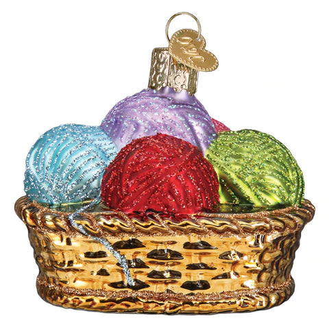 Basket Of Yarn Ornament - Old World Christmas