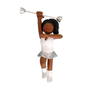 African American Baton Twirling Girl Personalized Christmas Ornament