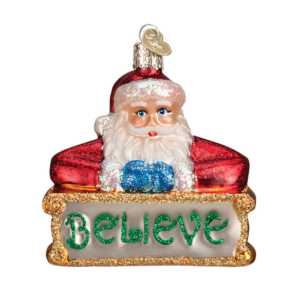 Believe Santa Ornament for Christmas Tree