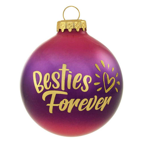 Besties Forever Glass Bulb Ornament