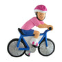 Bicyclist Ornament - Female for Christmas Tree