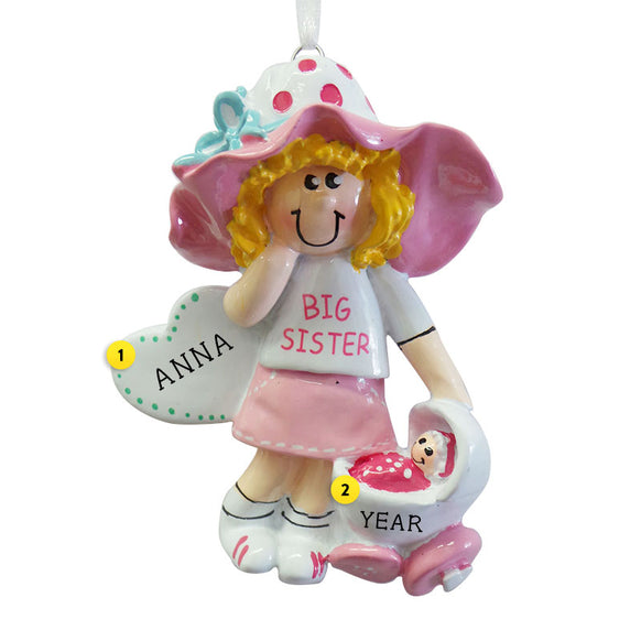 Personalized Big Sister Ornament