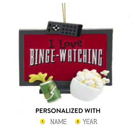 Personalized I Love Binge-Watching Ornament