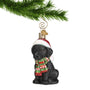 Holiday Black Labrador Puppy Ornament - Old World Christmas