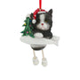 Black & White Cat Ornament for Christmas Tree Personalized