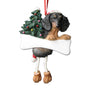 Black Dachshund Dog Ornament for Christmas Tree