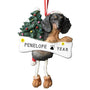 Black Dachshund Dog Ornament for Christmas Tree