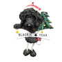 Black Labradoodle Dog Ornament for Christmas Tree