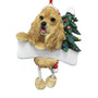 Blonde Cocker Spaniel Dog Ornament for Christmas Tree