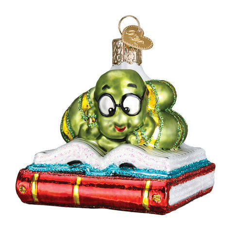 Bookworm Ornament for Christmas Tree