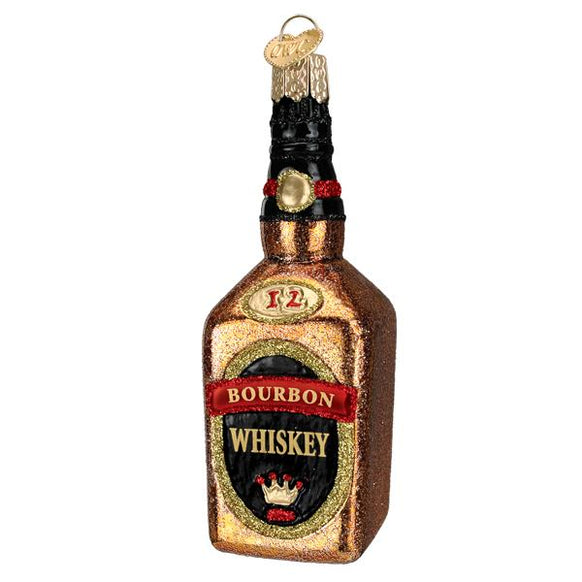 Bourbon Whiskey Bottle Christmas Ornament 
