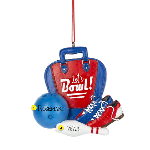 Bowling "Let's Bowl" Ornament