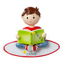 Boy Reading Book Personalized Ornament