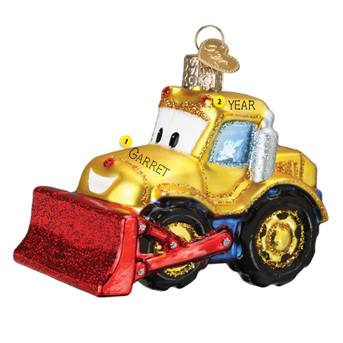 Bright-Eyed Bulldozer Ornament - Old World Christmas