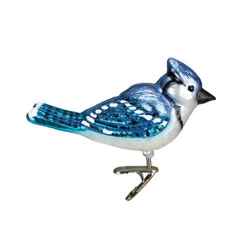 Bright Blue Jay Ornament for Christmas Tree