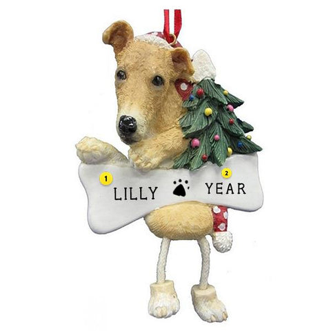 Brindle Greyhound Dog Ornament for Christmas Tree