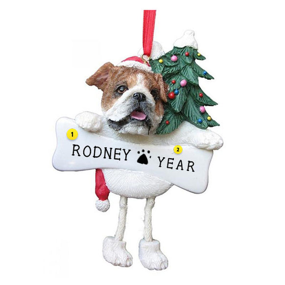 Bulldog Dog Ornament for Christmas Tree