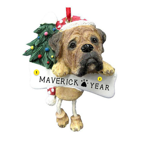 Bullmastiff Dog Ornament for Christmas Tree