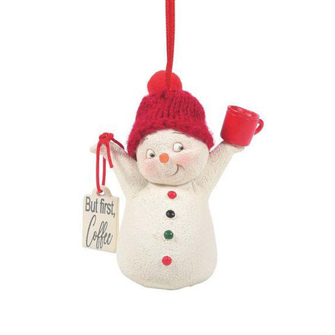 "But First, Coffee" Snowpinion Ornament