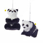 Furry Panda Bear Ornament For Christmas Tree