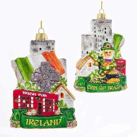 Glass Ireland Ornament For Christmas Tree