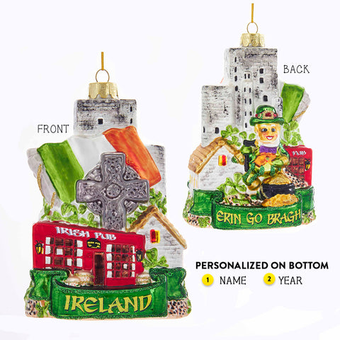 Glass Ireland Ornament For Christmas Tree