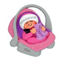 Baby Girl in Pink Car Seat Christmas Ornament Personalized 