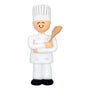 Chef with wooden spoon ornament for Christmas tree