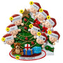 Christmas Morning Family of 9 Personalized Ornament For Tree
