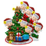 Christmas Morning Family of 7 Personalized Ornament For Tree