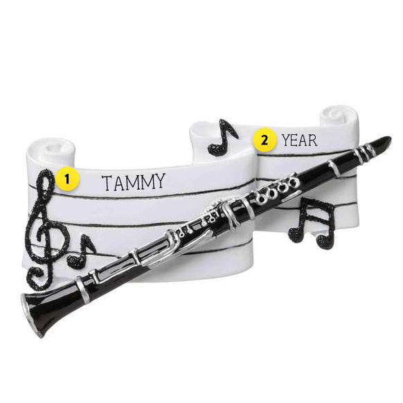 Personalized Clarinet Ornament for your Tree