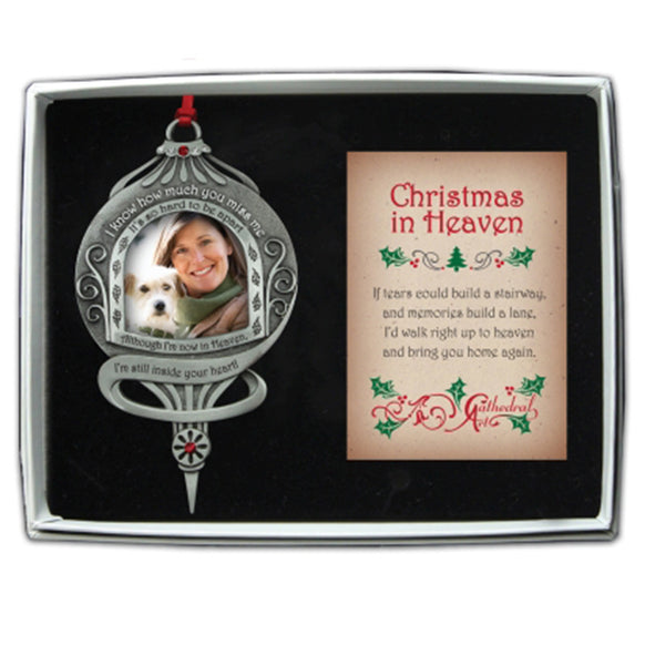 Still Inside Your Heart Photo Frame Memorial Christmas Ornament