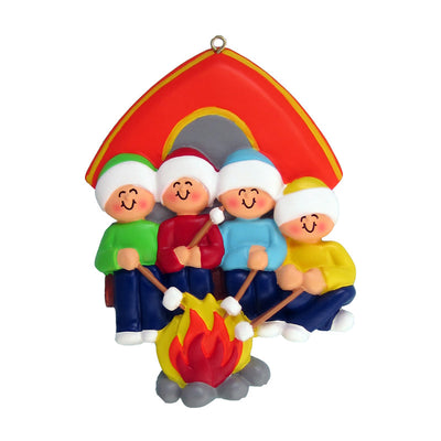Camping Family of 4 Ornament | Personalized Free – Callisters Christmas
