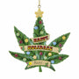 Cannabis Leaf "Happy Holidaze" Christmas Tree Ornament