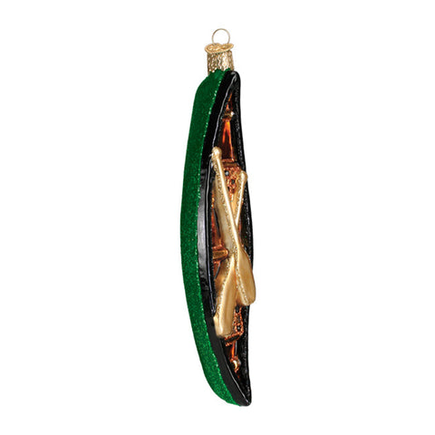 Glass Canoe Ornament 