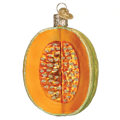 Front of Cantaloupe, Old World Christmas Ornament