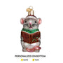 personalized blown glass christmas mouse caroling 