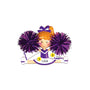 Cheerleader/Pom Ornament - Purple for Christmas Tree