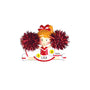 Cheerleader/Pom Ornament - Red for Christmas Tree