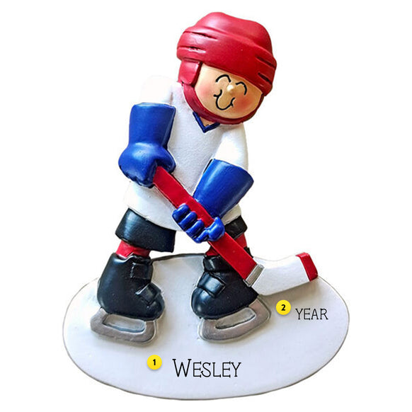Child Hockey Player Ornament