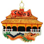 China Landmark Glass Ornament front