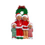 Personalized Pajama Family of 4 African American Ornament