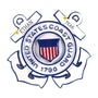 Coast Guard Christmas Ornament with shield and 1790 origin date
